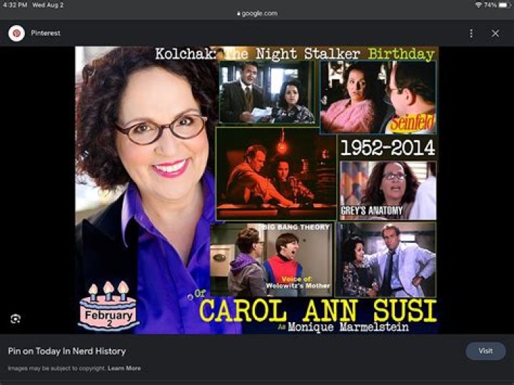 Carol Ann Susi Bio, Wiki, Age, Family, Husband, Children, Obituary, and Net Worth. 